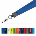 1" Cotton Lanyard w/ Strap Clip (Blank)